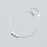 MloveAcc 925 Silver Heart Beads Bracelet Women Jewelry