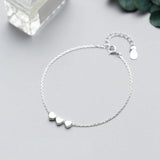 MloveAcc 925 Silver Heart Beads Bracelet Women Jewelry