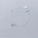 925 Silver Elk Crystal Bracelet Bangle Women Jewelry Gift