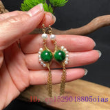 Emerald Jadeite Earrings Bracelets Set 925 Silver