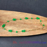 Green Jade Gourd Bracelet Natural Stone 925 Silver Bangle