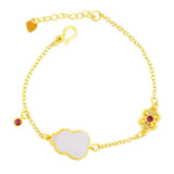 Natural Chalcedony Zircon 925 Silver Bracelet