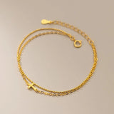 Silver 925 Sterling Double Layer Chain Bracelet