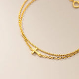 Silver 925 Sterling Double Layer Chain Bracelet