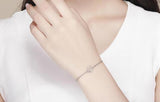 925 Silver Cat Heart Link Bracelet Women Silver Jewelry Gift