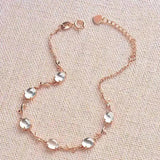 Silver Inlaid Hetian Chalcedony Wreath Bracelet for Women