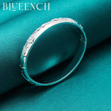 925 Silver Engraved Flower Bracelet for Women