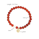Vintage Red Agate Jade Beaded Bracelet Ethnic Jewelry
