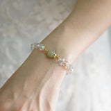 Geometric Natural Hetian Jade Crystal Bracelet for Women