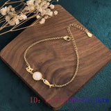 Jade Cat Bracelets Natural Man Bangles Gemstones Charms Chinese Amulets Bracelet