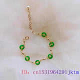 Green Jade Donut Bracelets 925 Silver Man Carved Jewelry