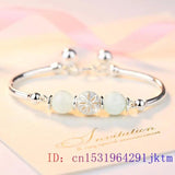 Chalcedony Gemstone Bracelet with Zircon Charm