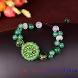 Jade Flower Bracelets Stone Man Bangle Bangles Chinese Jewelry