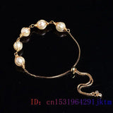 Women's Natural Gemstone Beaded Pearl Bracelet 925 Silver Bangle Jewelry
