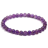 Natural Amethyst Bracelet Women Couple Stone 6 8 10mm Bead Bangles