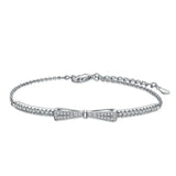 Bowknot Bracelet Zircon Wedding Party Jewelry Gift Metal Bracelet