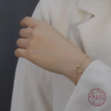 CHOZON 925 Silver Plated 14K Crystal Bracelet Women Party Jewelry