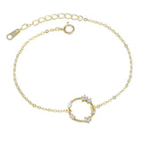 CHOZON 925 Silver Plated 14K Crystal Bracelet Women Party Jewelry