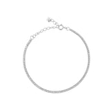 925 Silver Rainbow 1.5mm Tennis Chain Bracelet CZ Fine Jewelry
