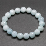 Aquamarine Single Circle Bracelet 6 8 10mm Beads