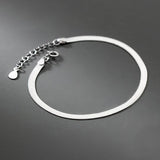 925 Silver Sparkling Snake Chain Bracelet Adjustable Fine Jewelry