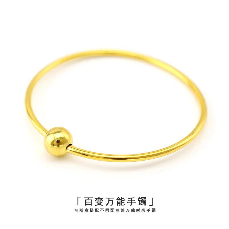 BR55 24KT Bracelet Bangle Hot Woman Girl Birthday Wedding Gift