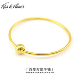 BR55 24KT Bracelet Bangle Hot Woman Girl Birthday Wedding Gift