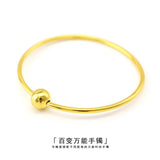 BR55 24KT Bracelet Bangle Hot Woman Girl Birthday Wedding Gift