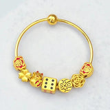 BR55 24KT Bracelet Bangle Hot Woman Girl Birthday Wedding Gift