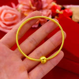 BR55 24KT Bracelet Bangle Hot Woman Girl Birthday Wedding Gift