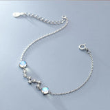 925 Silver Charm Moonstone Bracelet for Women Gift