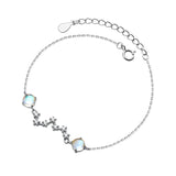 925 Silver Charm Moonstone Bracelet for Women Gift