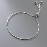 925 Sterling Silver Snake Link Chain Women Bracelets Adjustable Party Jewelry