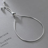 925 Sterling Silver Snake Link Chain Women Bracelets Adjustable Party Jewelry