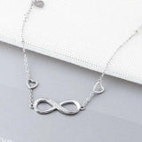 925 Silver Infinity Bracelet CZ 8 Shape Chain Jewelry Gift