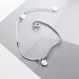 925 Sterling Silver Irregular Lucky Charms Chain Bracelet Beads