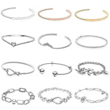 925 Silver Sparkling Wishbone Heart Pav? Crystal Bracelet