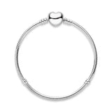 925 Silver Heart Clasp Chain Bracelet