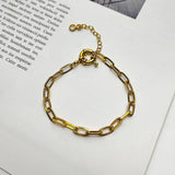925 Sterling Silver U-shaped Connected Bracelet Hip-hop Punk Chain Jewelry