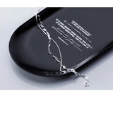 925 Sterling Silver Women's Double Layer Smooth Bracelet Gift