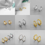 925 Silver Round Earring Buckle Match Style Earrings Women Fine Jewelry