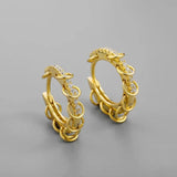 925 Silver Round Earring Buckle Match Style Earrings Women Fine Jewelry