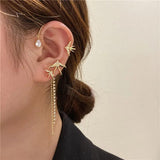 Flying Bird Tassel Ear Clips for Women's Prom Party