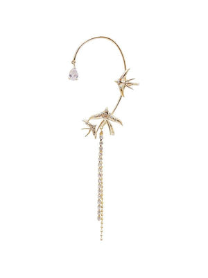 Flying Bird Tassel Ear Clips for Women's Prom Party