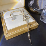Flying Bird Tassel Ear Clips for Women's Prom Party
