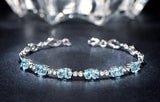 Aquamarine Bracelet 925 Sterling Silver Sky Gemstone Student Gift