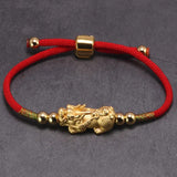 Pixiu Red Rope Bracelet 999 Silver Tibetan Knots Charm Bracelet