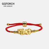 Pixiu Red Rope Bracelet 999 Silver Tibetan Knots Charm Bracelet