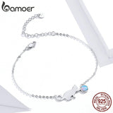 925 Silver Opal Link Bracelet for Women SCB175