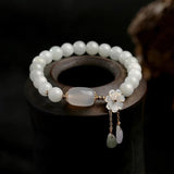 Jade Emerald Agate Beads Bracelet Adjustable Bangle Charm Jewelry